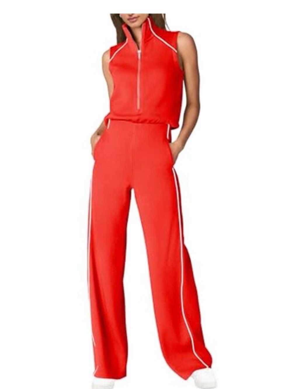 Spanx Womens Jumpsuit Romper Airpique Sleveless Zip Casual Mockneck Lounge XS